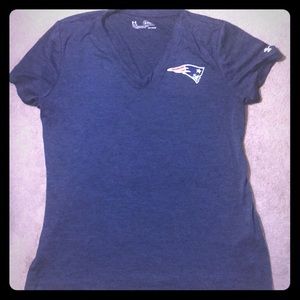 Patriots Under Armour V neck heat gear top